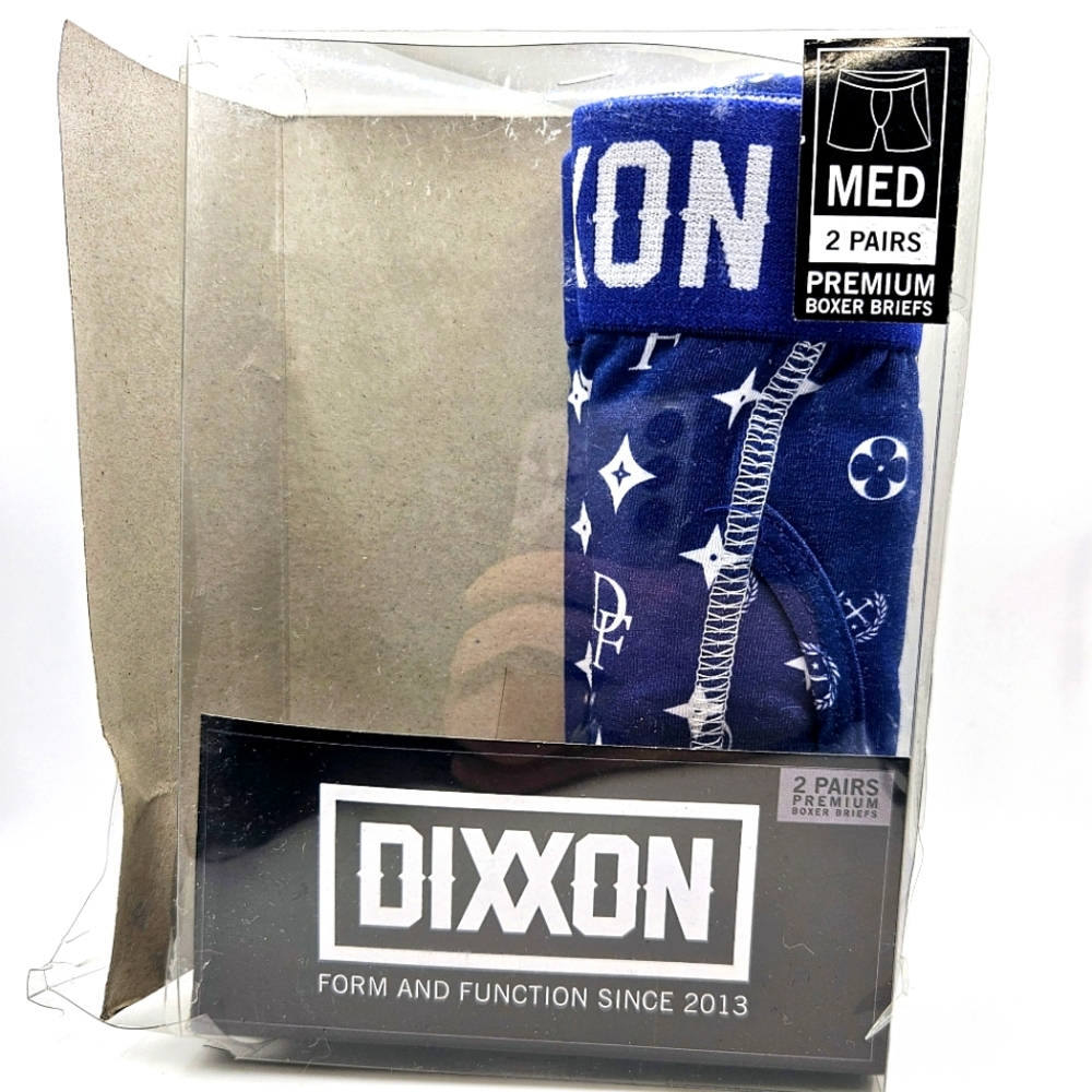 Genuine Dixxon ONE Pair Men's Premium Boxer Briefs Size M Royal Blue New